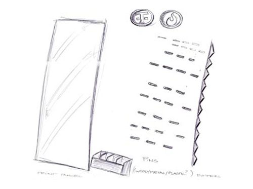 Detail of Plinko Sketch