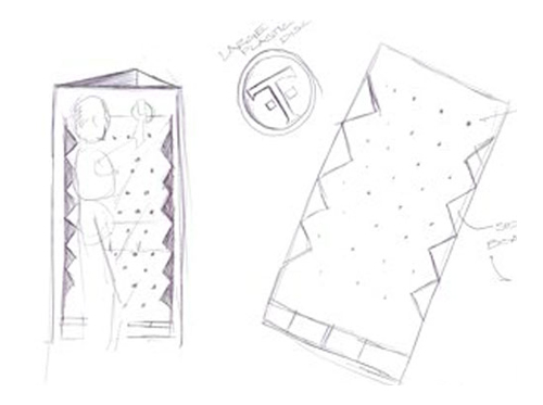 Detail of Plinko Sketch